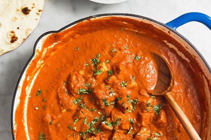 Butter chicken in a creamy tomato sauce at Taste of India, Willowbrook IL