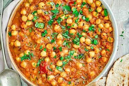 Channa masala chickpea curry at Taste of India, Willowbrook IL