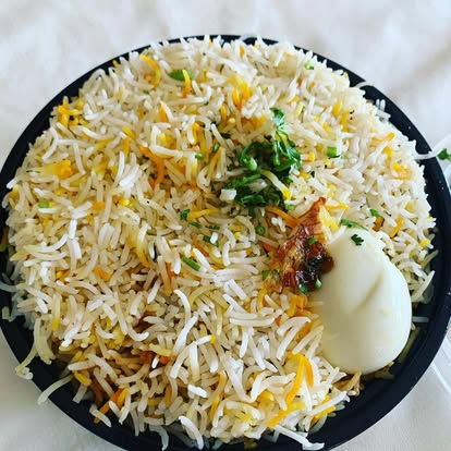 Fragrant biryani rice at Taste of India, Willowbrook IL